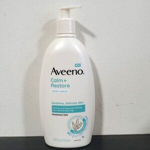 AVEENO Calm + Restore Body Wash Sensitive Delicate Skin 18 Fl Oz